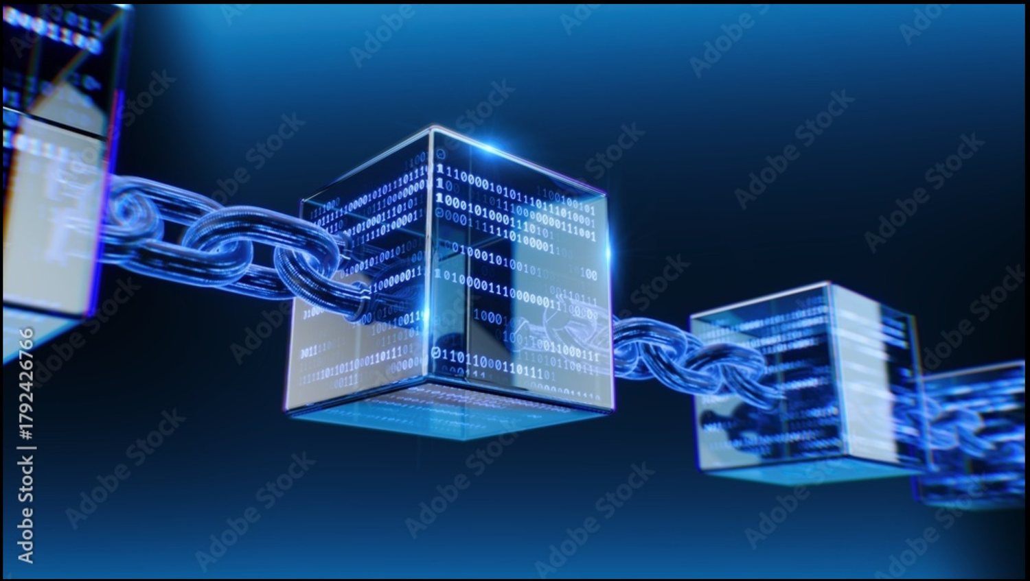Blockchain and distributed-ledger network of linked data blocks